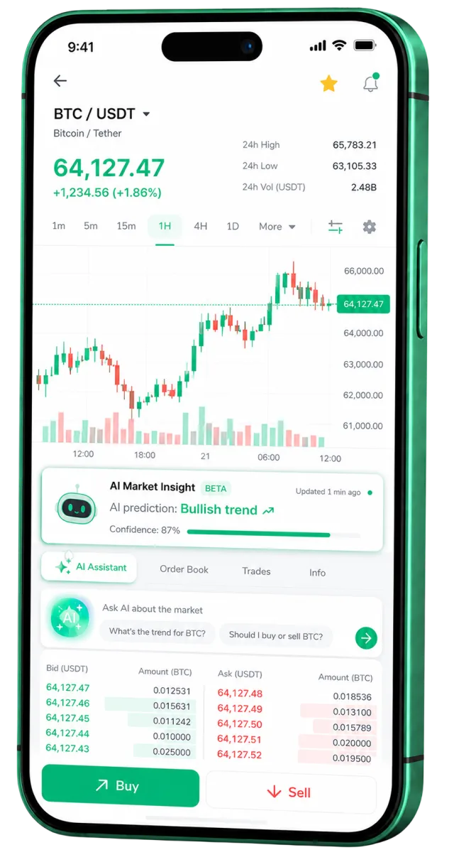 Application mobile de trading Wavestatix fonctionnant sur smartphone